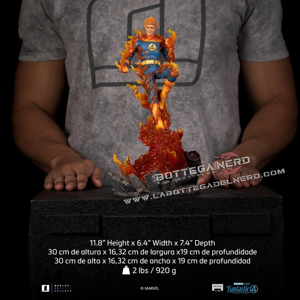 Fantastic Four - Statue 1/10 Human Torch (Blue Suit Variant) 30cm - immagine 8