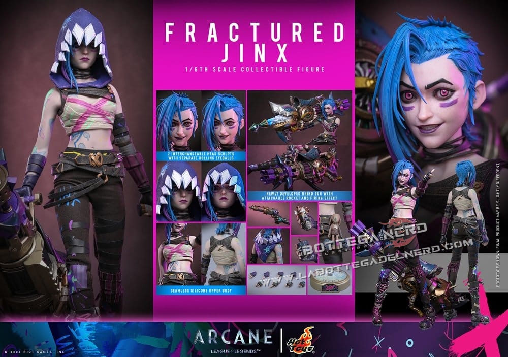 Arcane - Action Figure 1/6 Fractured Jinx 28cm - immagine 12