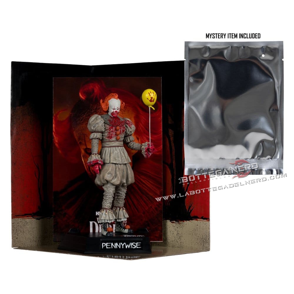 IT Welcome to Derry - Movie Maniacs Figure Pennywise (Bloody) 16cm - immagine 7