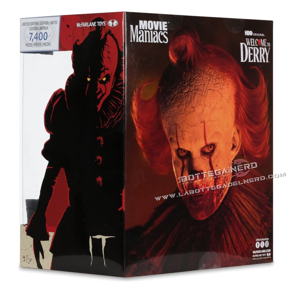 IT Welcome to Derry - Movie Maniacs Figure Pennywise (Bloody) 16cm - immagine 9