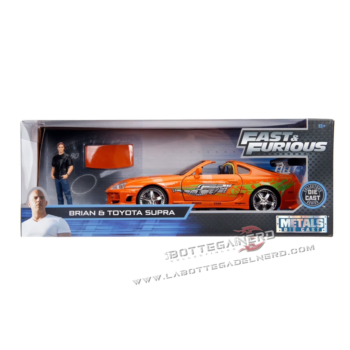 Fast & Furious - Diecast 1995 Toyota Supra & Brian 1/24 - immagine 8