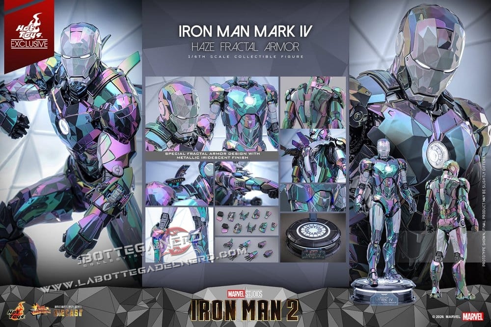 Iron Man 2 - Action Figure 1/6 Mark IV (Haze Fractal Armor) 33cm - immagine 11