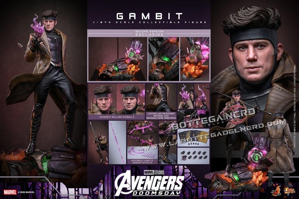 Avengers: Doomsday - Action Figure 1/6 Gambit Delxe 31cm - immagine 12