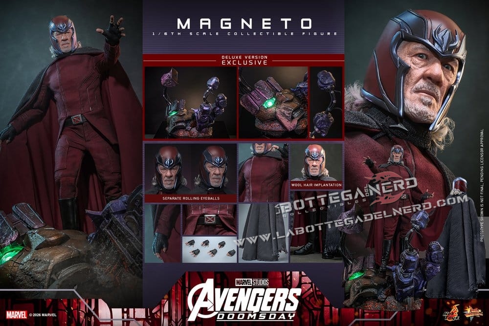 Avengers: Doomsday - Action Figure 1/6 Magneto Deluxe 30cm - immagine 12