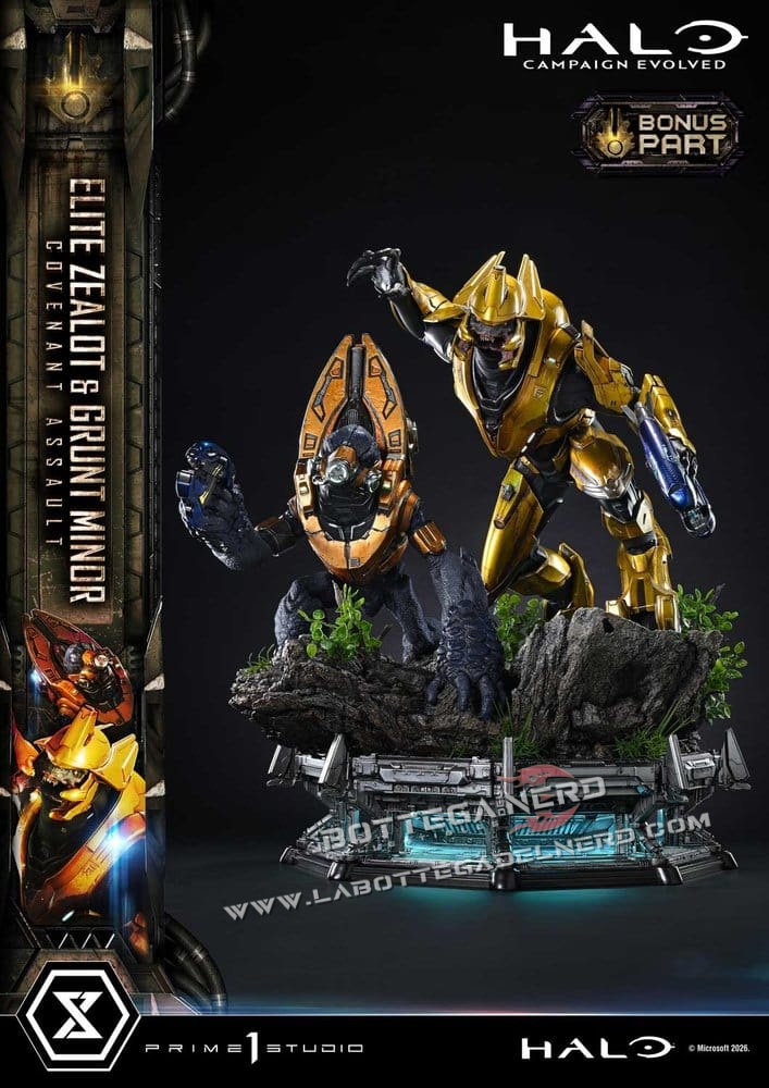 Halo - Masterline Statue 1/4 Elite Zealot & Grunt Minor Bonus 81cm - immagine 6
