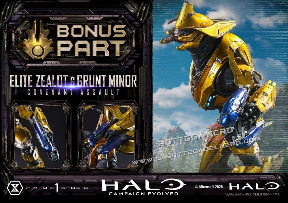 Halo - Masterline Statue 1/4 Elite Zealot & Grunt Minor Bonus 81cm - immagine 2