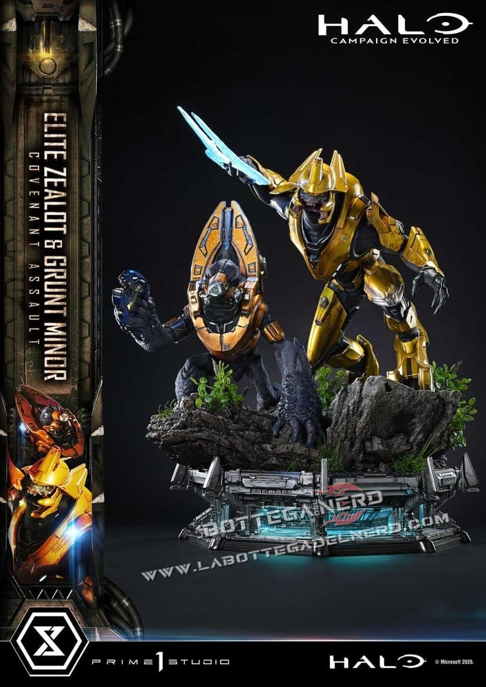 Halo - Masterline Statue 1/4 Elite Zealot & Grunt Minor 81cm - immagine 2
