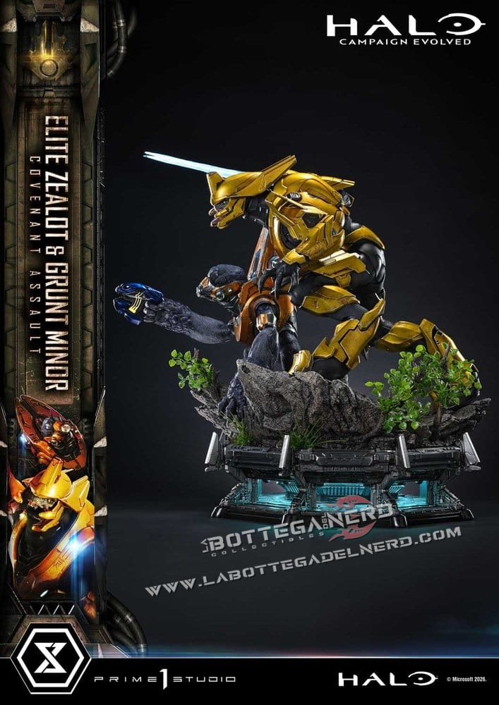 Halo - Masterline Statue 1/4 Elite Zealot & Grunt Minor 81cm - immagine 6