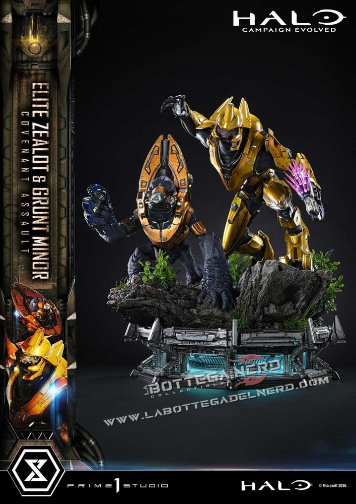 Halo - Masterline Statue 1/4 Elite Zealot & Grunt Minor 81cm - immagine 4